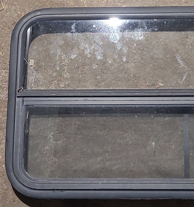 Used Black Radius Opening Window : 41 1/2" W x 21 1/4" H x 1 3/4" D