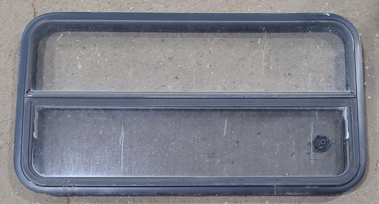 Used Black Radius Opening Window : 41 1/2" W x 21 1/4" H x 1 3/4" D