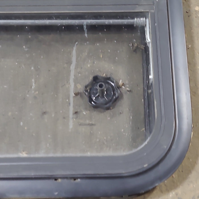 Used Black Radius Opening Window : 41 1/2" W x 21 1/4" H x 1 3/4" D