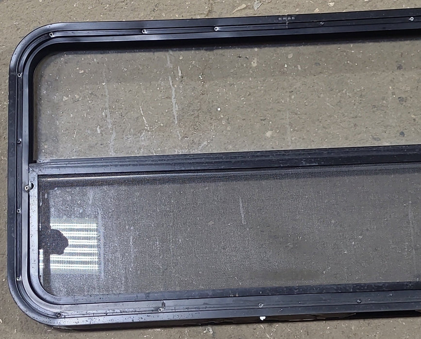 Used Black Radius Opening Window : 41 1/2" W x 21 1/4" H x 1 3/4" D