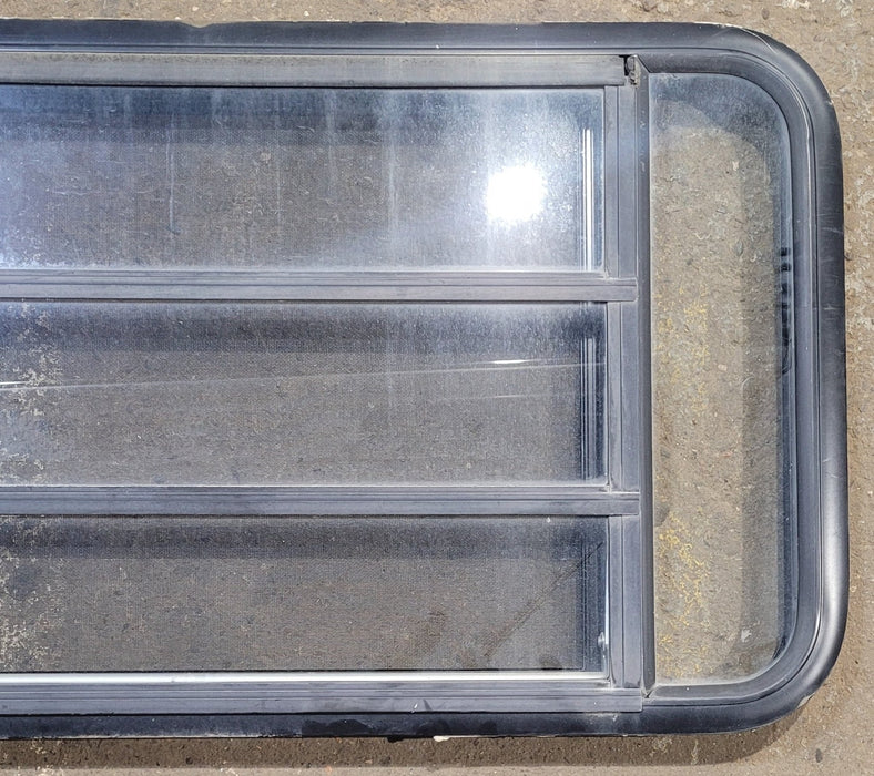 Used Black Radius Opening Window : 41 1/2" W x 21 3/4" H x 1 1/4" D