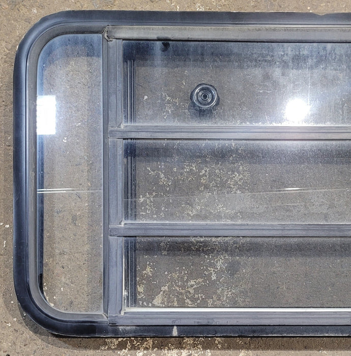Used Black Radius Opening Window : 41 1/2" W x 21 3/4" H x 1 1/4" D