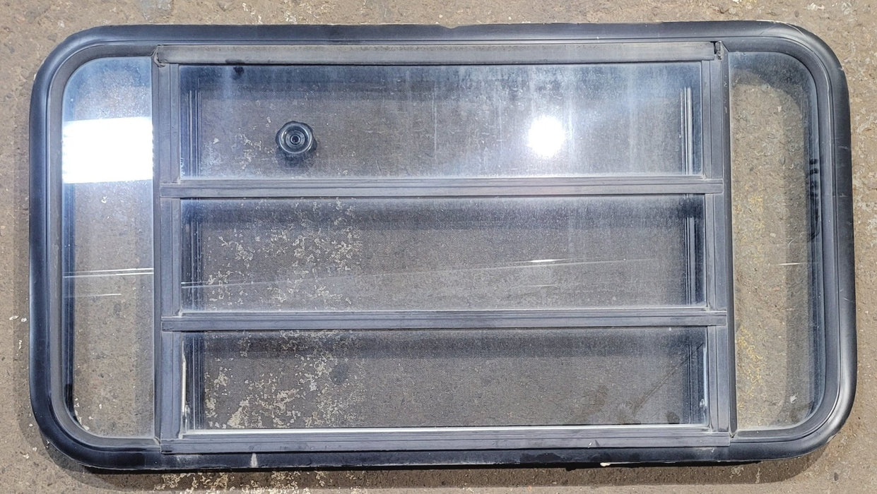 Used Black Radius Opening Window : 41 1/2" W x 21 3/4" H x 1 1/4" D