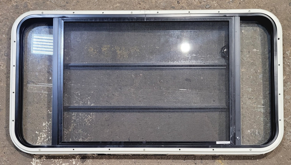Used Black Radius Opening Window : 41 1/2" W x 21 3/4" H x 1 1/4" D