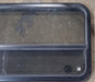 Used Black Radius Opening Window : 41 1/2" W x 21 5/8" H x 1 7/8" D - Young Farts RV Parts