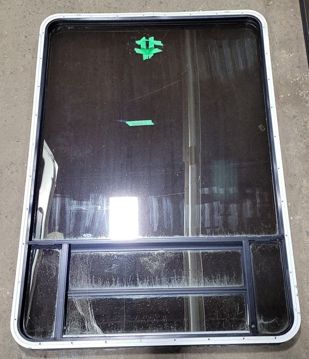 Used Black Radius Opening Window : 41 1/4" W X 59 1/2" H X 1 7/8" D