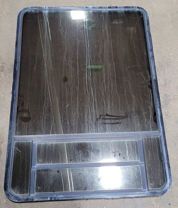 Used Black Radius Opening Window : 41 1/4" W X 59 1/2" H X 1 7/8" D