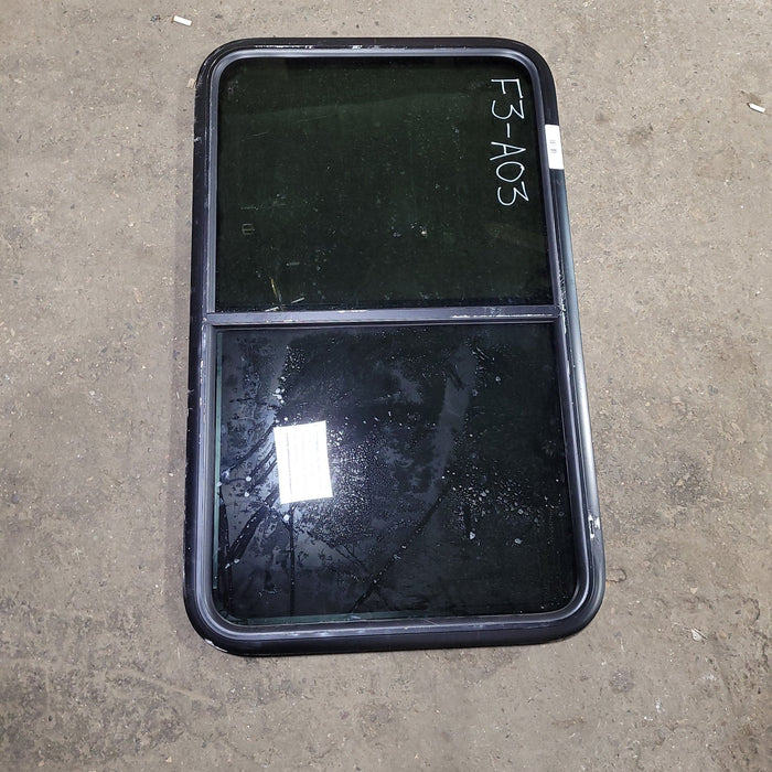 Used Black Radius Opening Window : 41 3/4" X 25 1/4" X  1 1/4" D