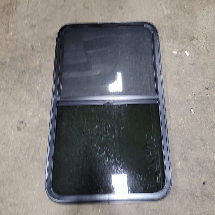 Used Black Radius Opening Window : 41 3/4" X 25 1/4" X  1 1/4" D