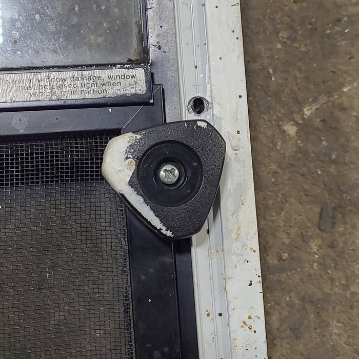 Used Black Radius Opening Window : 41 3/8" W x 21 5/8" H x 2" D