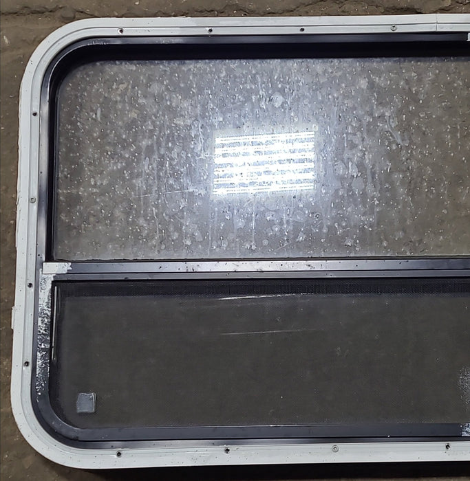 Used Black Radius Opening Window : 41 3/8" W x 21 5/8" H x 2" D