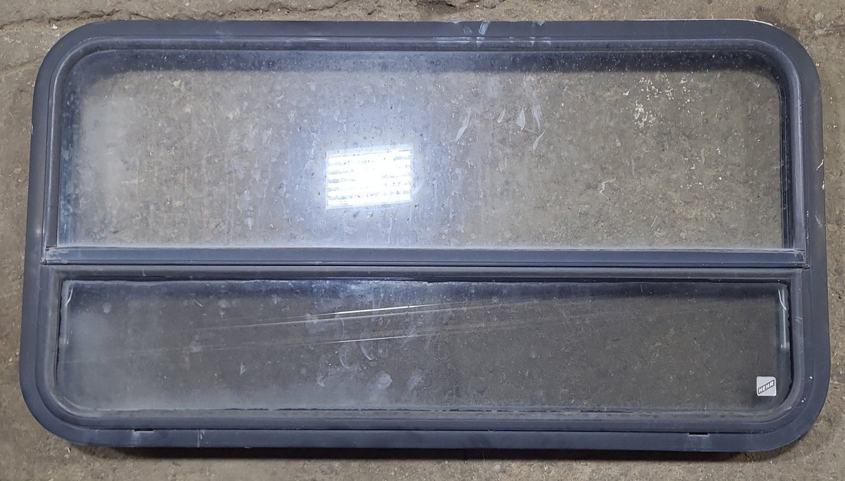 Used Black Radius Opening Window : 41 3/8" W x 21 5/8" H x 2" D