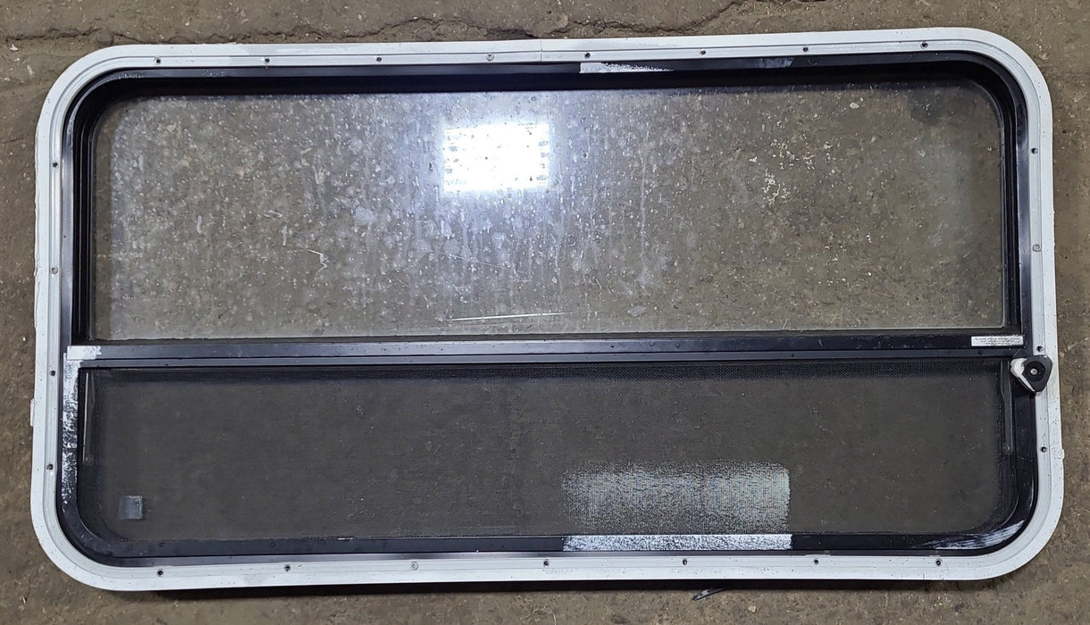 Used Black Radius Opening Window : 41 3/8" W x 21 5/8" H x 2" D