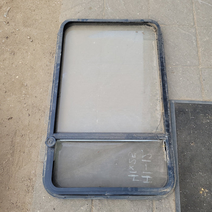 Used Black Radius Opening Window : 41 X 25 X 2" D