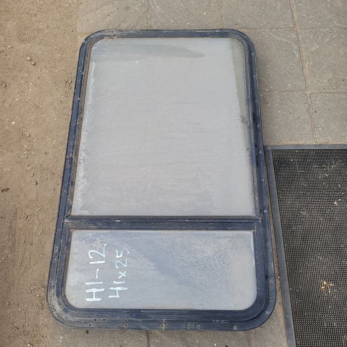 Used Black Radius Opening Window : 41 X 25 X 2" D
