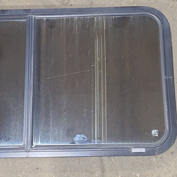 Used Black Radius Opening Window : 42 1/2" W x 22 3/4" H x 1 3/4" D