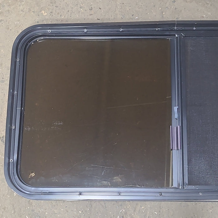 Used Black Radius Opening Window : 42 1/2" W x 22 3/4" H x 1 3/4" D