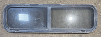 Used Black Radius Opening Window : 42 1/4" W x 11 3/4" H x 1 7/8" - Young Farts RV Parts