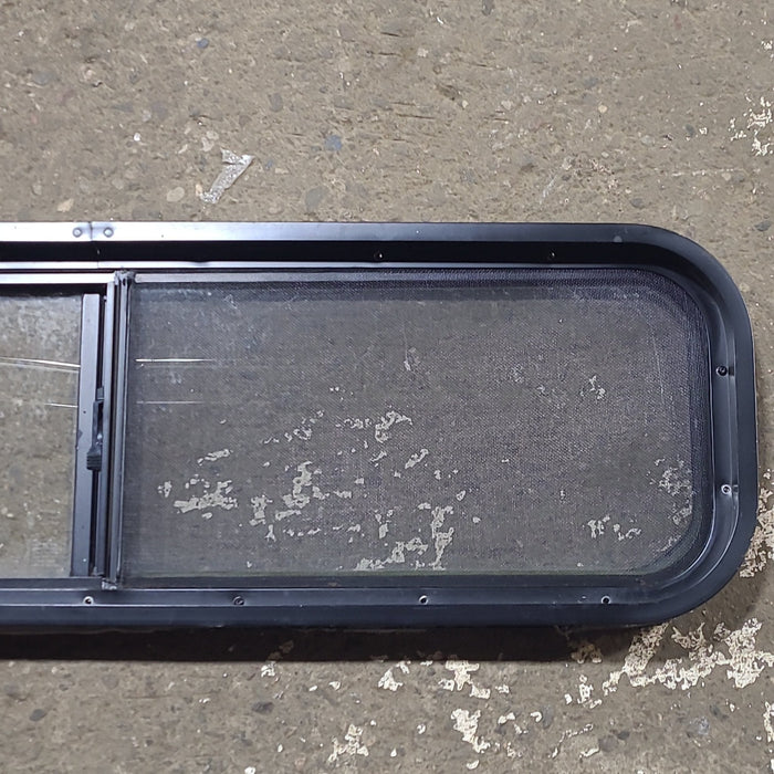 Used Black Radius Opening Window : 42 1/4" W x 11 3/4" H x 1 7/8" D