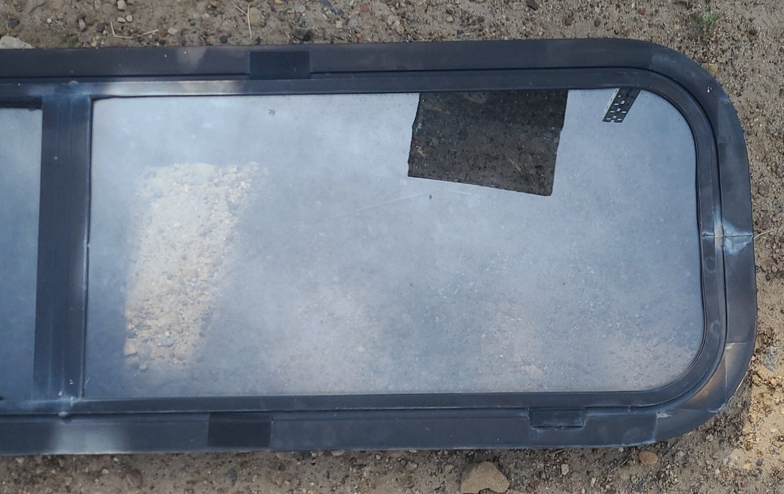 Used Black Radius Opening Window : 42 1/4" W x 11 3/4" H x 1 7/8" D