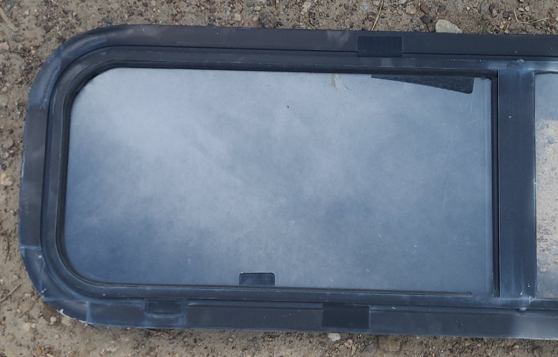 Used Black Radius Opening Window : 42 1/4" W x 11 3/4" H x 1 7/8" D