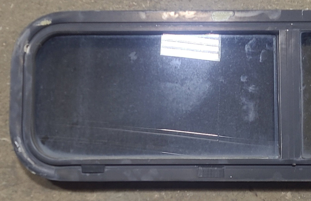 Used Black Radius Opening Window : 42 1/4" W x 11 3/4" H x 1 7/8" D