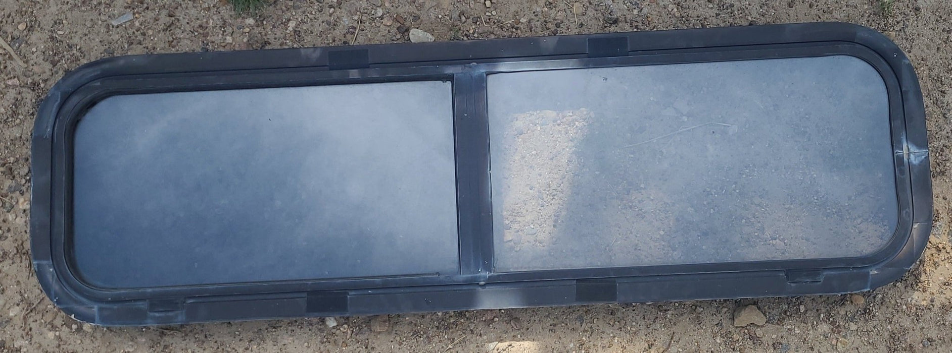 Used Black Radius Opening Window : 42 1/4" W x 11 3/4" H x 1 7/8" D