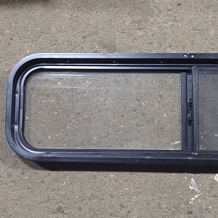 Used Black Radius Opening Window : 42 1/4" W x 11 3/4" H x 1 7/8" D