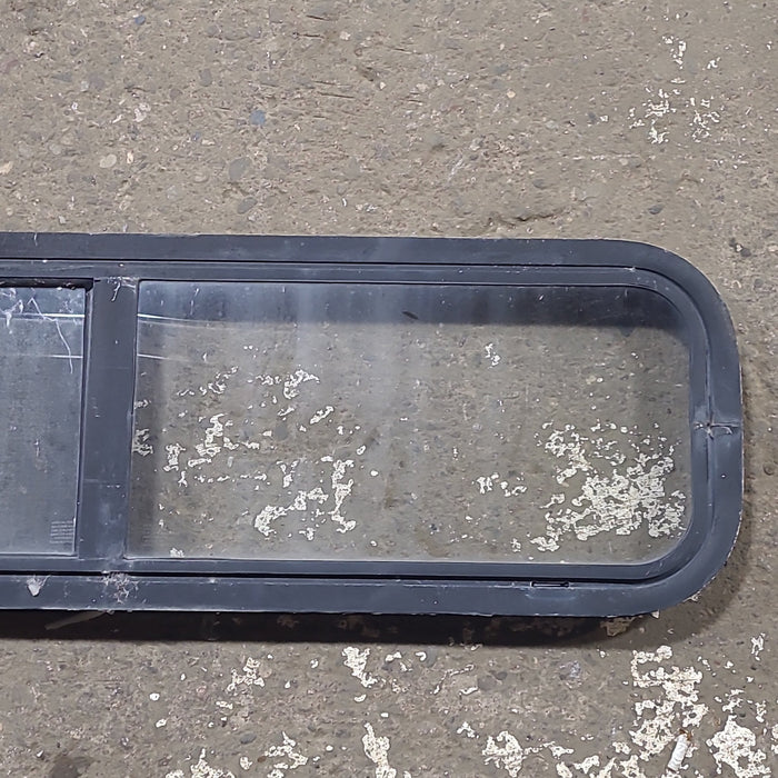 Used Black Radius Opening Window : 42 1/4" W x 11 3/4" H x 1 7/8" D