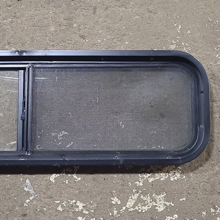 Used Black Radius Opening Window : 42 1/4" W x 11 3/4" H x 1 7/8" D