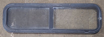 Used Black Radius Opening Window : 42 1/4" W x 11 3/4" H x 1 7/8" D - Young Farts RV Parts