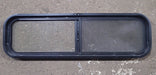 Used Black Radius Opening Window : 42 1/4" W x 11 3/4" H x 1 7/8" D - Young Farts RV Parts