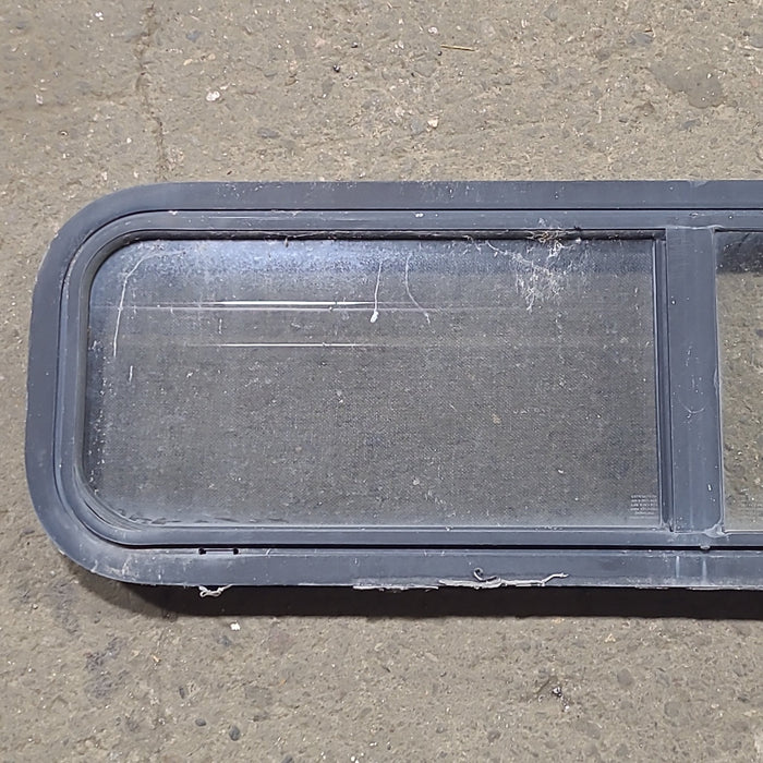 Used Black Radius Opening Window : 42 1/4" W x 11 3/4" H x 1 7/8" D