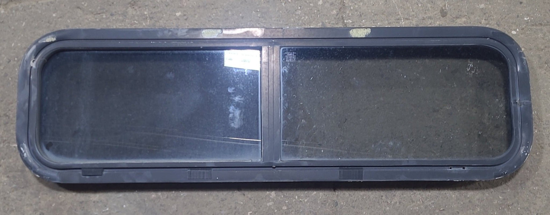 Used Black Radius Opening Window : 42 1/4" W x 11 3/4" H x 1 7/8" D