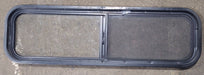 Used Black Radius Opening Window : 42 1/4" W x 11 3/4" H x 1 7/8" D - Young Farts RV Parts