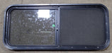 Used Black Radius Opening Window : 42 1/4" W x 17 3/4" H x 1 3/4" D - Young Farts RV Parts