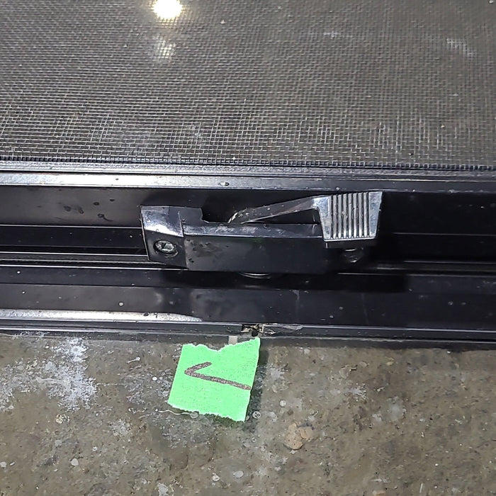 Used Black Radius Opening Window : 42 1/4" W x 17 3/4" H x 1 3/4" D