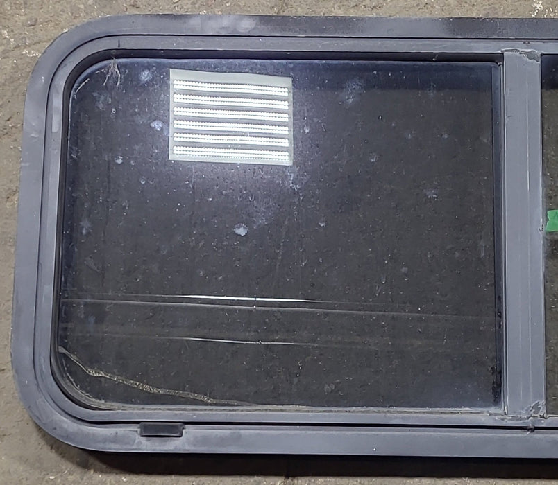 Used Black Radius Opening Window : 42 1/4" W x 17 3/4" H x 1 3/4" D