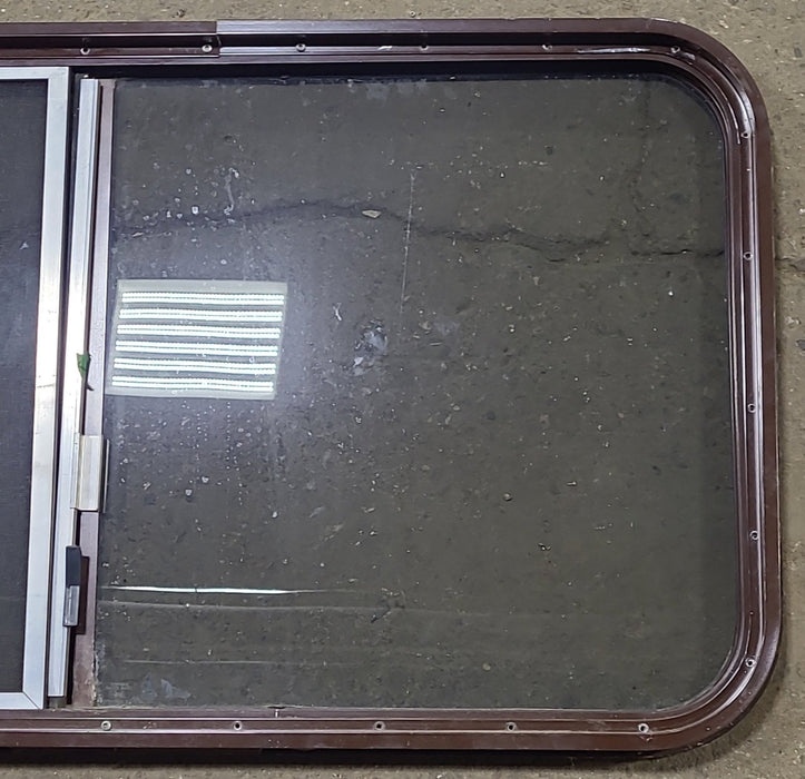 Used Black Radius Opening Window : 42 1/4" W x 21 3/4" H x 1 3/8" D