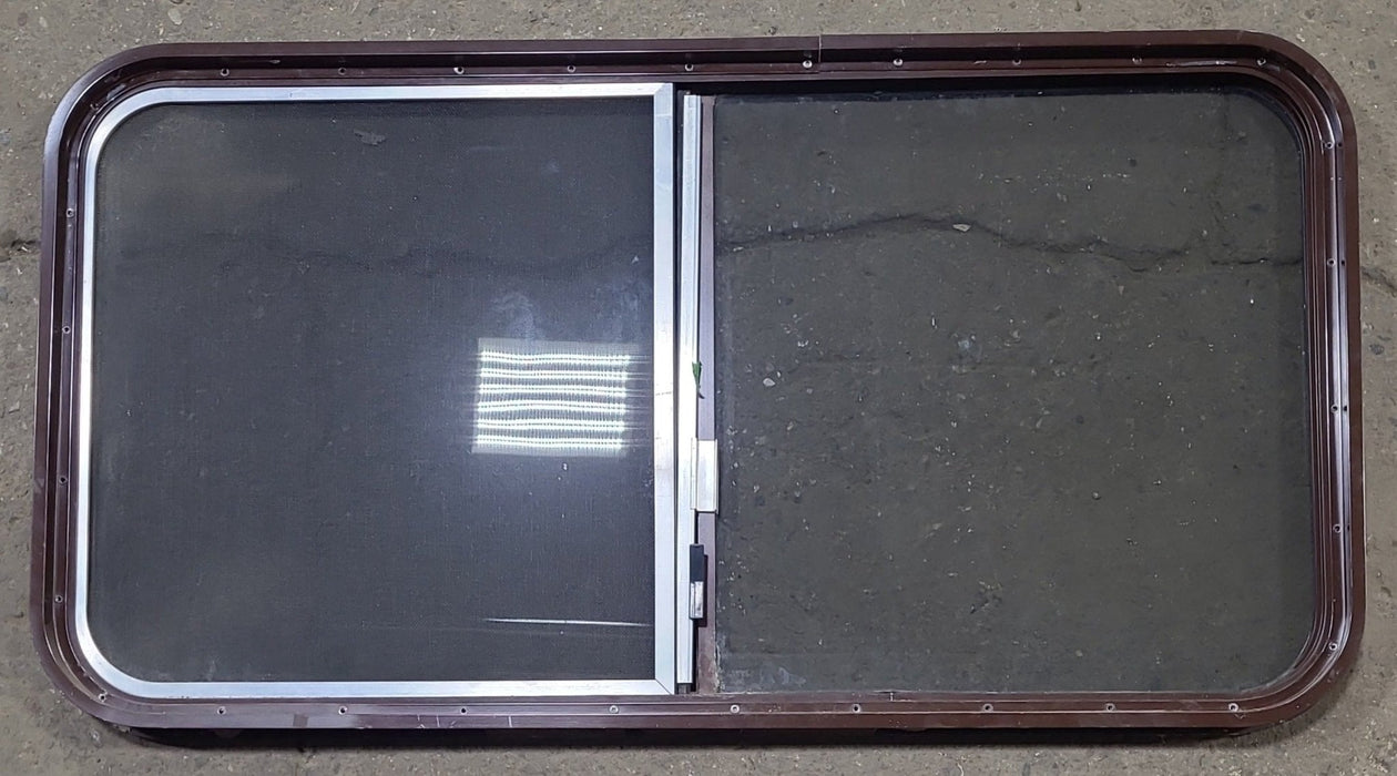 Used Black Radius Opening Window : 42 1/4" W x 21 3/4" H x 1 3/8" D
