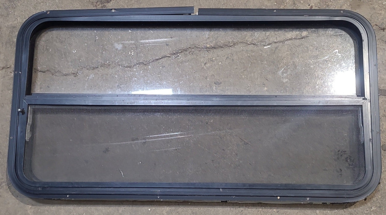 Used Black Radius Opening Window : 42 1/4" W x 22 1/4" H x 1 1/4" D