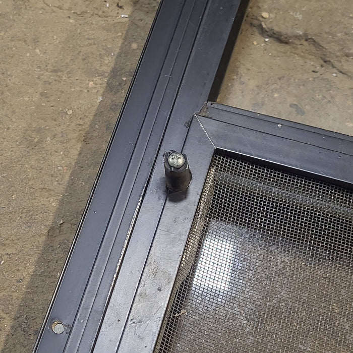 Used Black Radius Opening Window : 42 1/4" W x 22 1/4" H x 1 1/4" D