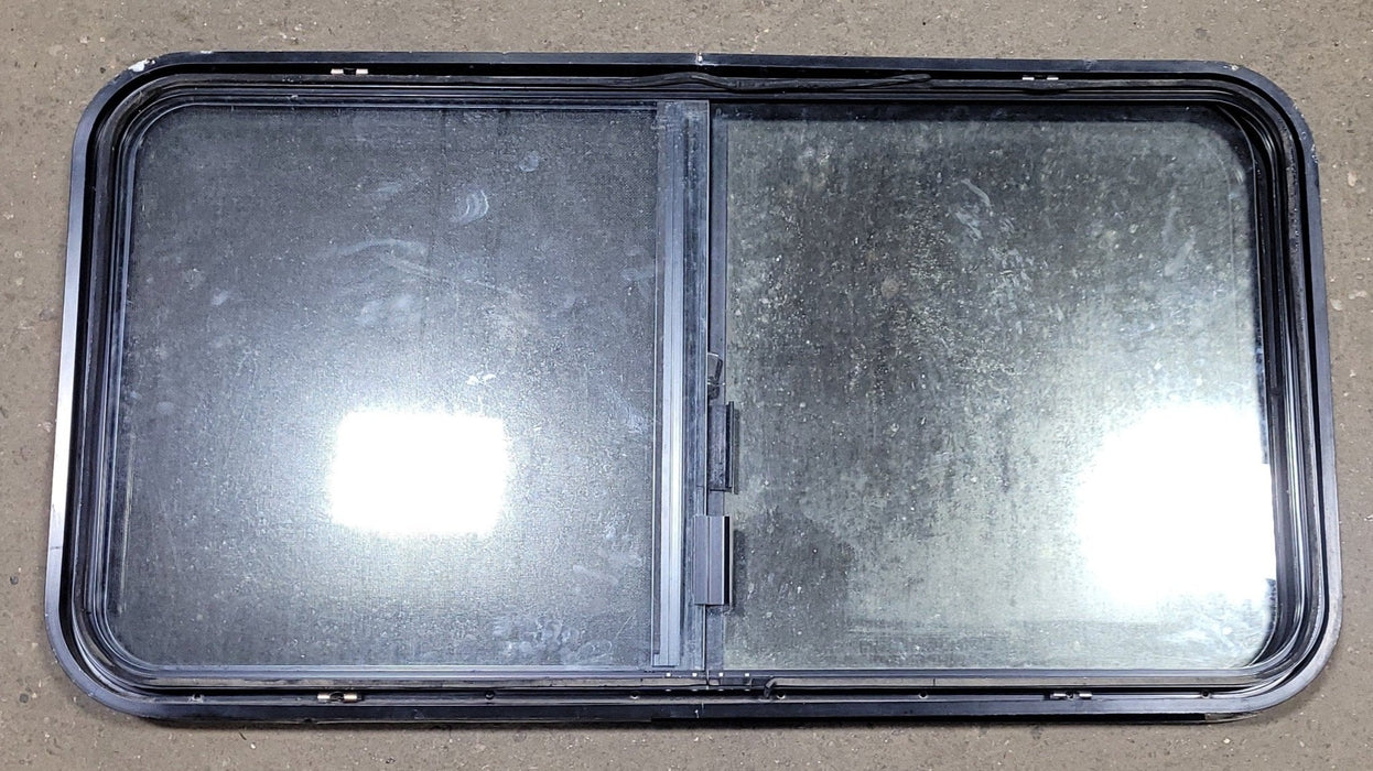 Used Black Radius Opening Window : 42 1/4" W X 22" H X 2" D