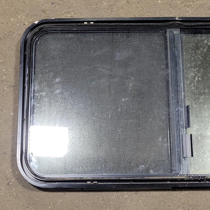Used Black Radius Opening Window : 42 1/4" W X 22" H X 2" D