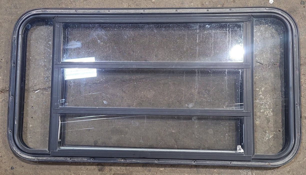 Used Black Radius Opening Window : 42 3/4" W x 23" H x 1 1/2" D