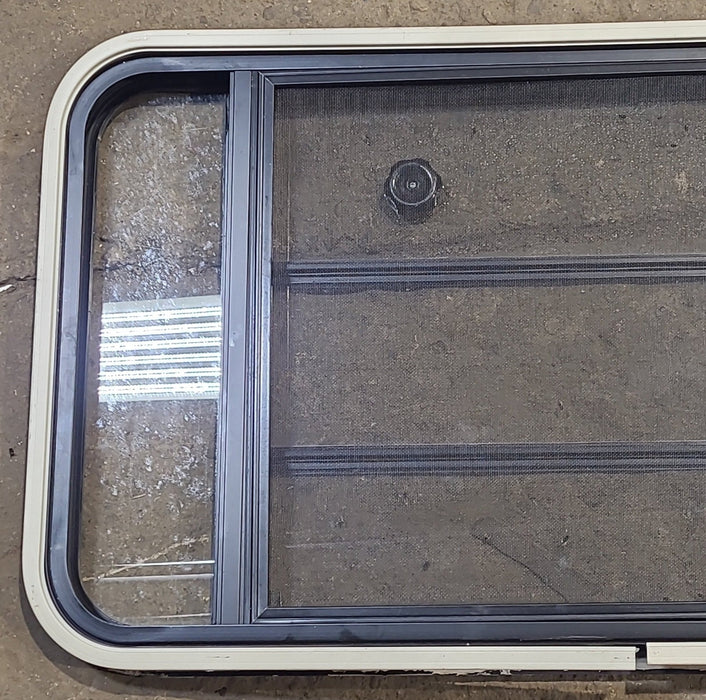 Used Black Radius Opening Window : 42 3/4" W x 23" H x 1 1/2" D