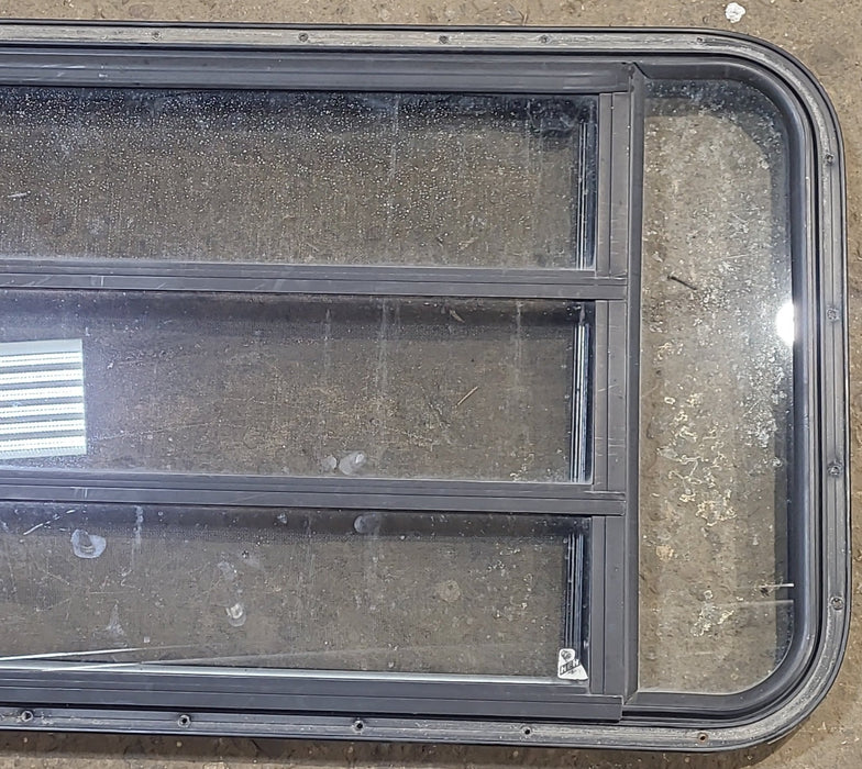 Used Black Radius Opening Window : 42 3/4" W x 23" H x 1 1/2" D