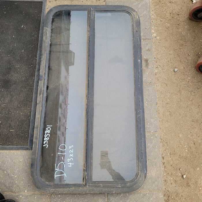 Used Black Radius Opening Window : 41 1/2" X 21 1/2" X 1 7/8" D