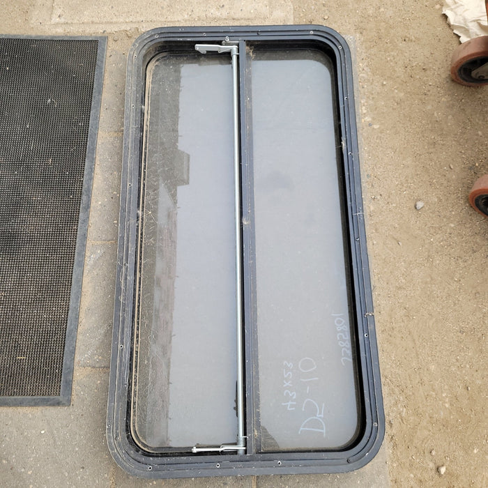 Used Black Radius Opening Window : 41 1/2" X 21 1/2" X 1 7/8" D