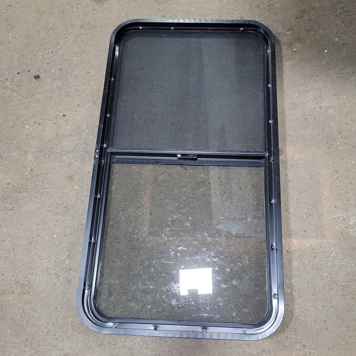 Used Black Radius Opening Window : 44 1/2" X 24 1/4" X 2" D